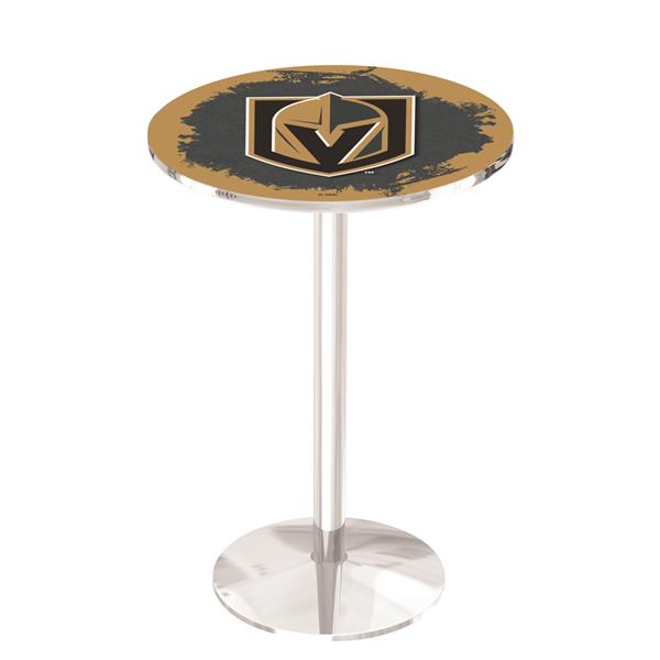 L214 Vegas Golden Knights 36" Tall Pub Table - Chrome  