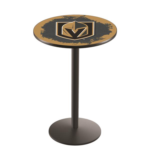 L214-03 Vegas Golden Knights 42" Tall Pub Table - Black Wrinkle  