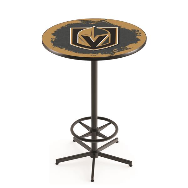 L216 Vegas Golden Knights 42" Tall Pub Table - Black Wrinkle  