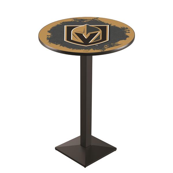 L217 Vegas Golden Knights 42" Tall - 36" Top Pub Table - Black Wrinkle  