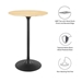 Lippa 28" Round Wood Grain Bar Table - Black Natural - MOD10569