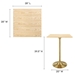 Lippa 28" Square Wood Grain Bar Table - Gold Natural - MOD10580