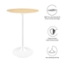 Lippa 28" Round Wood Grain Bar Table - White Natural - MOD10586