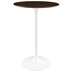 Lippa 28" Round Wood Grain Bar Table - White Cherry Walnut