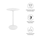 Lippa 28" Round Artificial Marble Bar Table - White - MOD1962