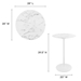 Lippa 28" Round Artificial Marble Bar Table - White - MOD1962