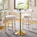 Lippa 28" Wood Top Bar Table - Gold White - MOD4675