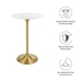 Lippa 28" Artificial Marble Bar Table - Gold White - MOD4677