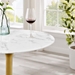 Lippa 28" Artificial Marble Bar Table - Gold White - MOD4677