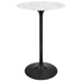 Lippa 28" Round Artificial Marble Bar Table - Black White - MOD5299