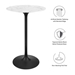 Lippa 28" Round Artificial Marble Bar Table - Black White - MOD5299