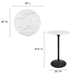 Lippa 28" Round Artificial Marble Bar Table - Black White - MOD5299