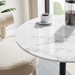 Lippa 28" Round Artificial Marble Bar Table - Black White - MOD5299