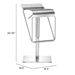 Dazzer Barstool Stainless Steel - ZUO4348