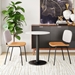 Alto White and Black Bistro Table - ZUO5008