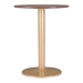 Alto Brown and Gold Bistro Table - ZUO5010