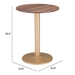 Alto Brown and Gold Bistro Table - ZUO5010