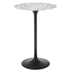 Lippa 28" Round Terrazzo Bar Table - Black White