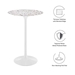 Lippa 28" Round Terrazzo Bar Table - White White - MOD11244