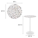 Lippa 28" Round Terrazzo Bar Table - White White - MOD11244