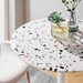 Lippa 28" Round Terrazzo Bar Table - White White - MOD11244