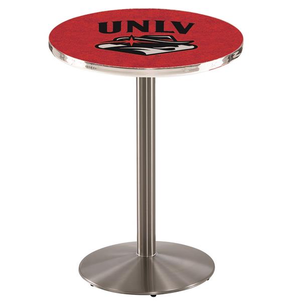 L214 University of Nevada Las Vegas 36" Tall Pub Table - Stainless  