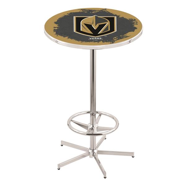 L216-03 Vegas Golden Knights 42" Tall Pub Table - Chrome  